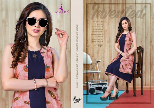 Mayra Frooti 5 Rayon Designer Kurti With Jacket 